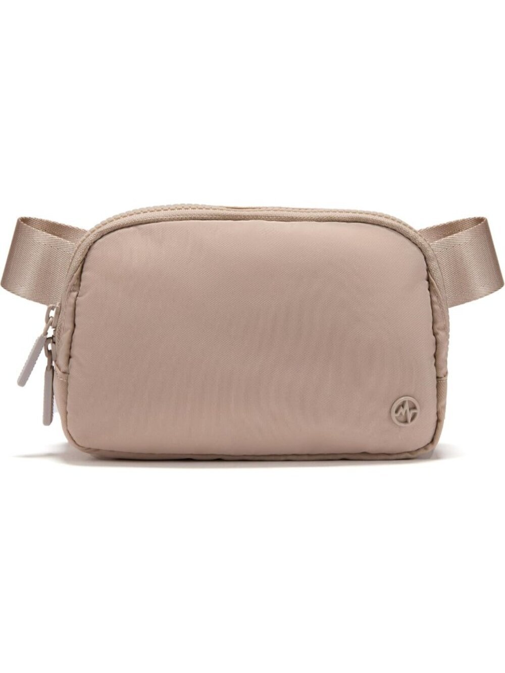 Women's Beige Water Repellent Waist Pack Crossbody Bag with Adjustable Strap
